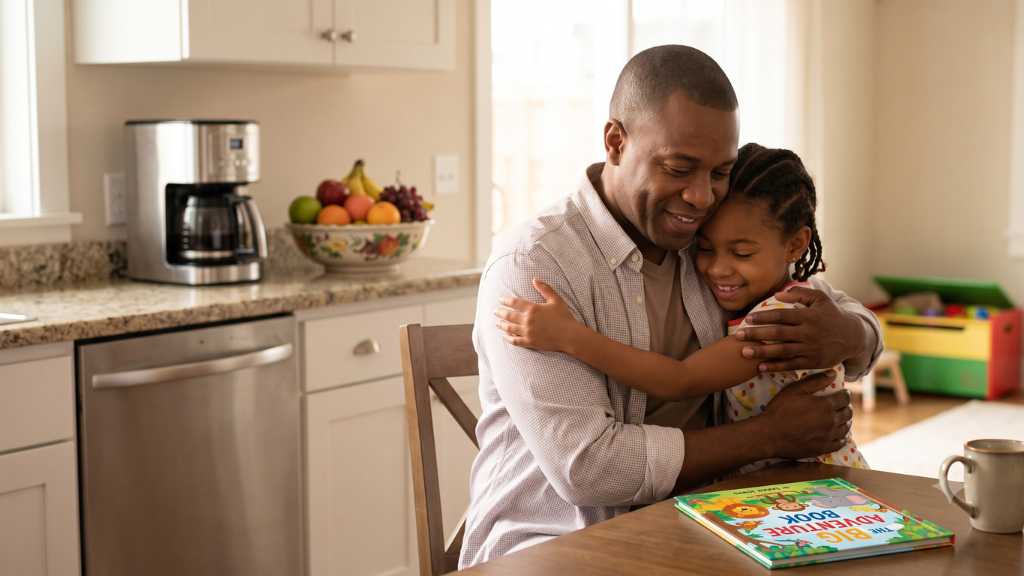 Parent comforting child after an autism diagnosis
